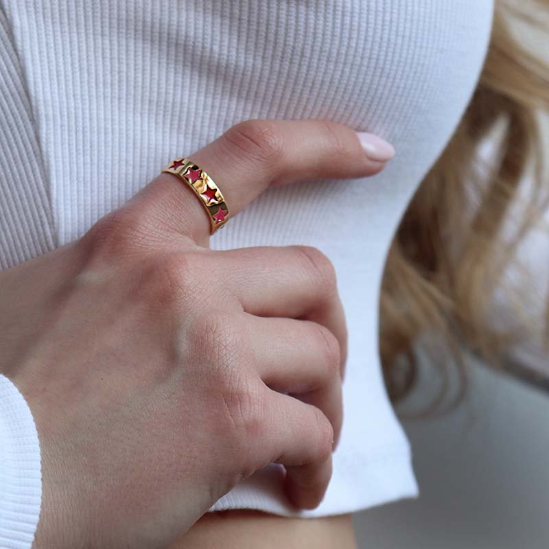 Ring RED STARS