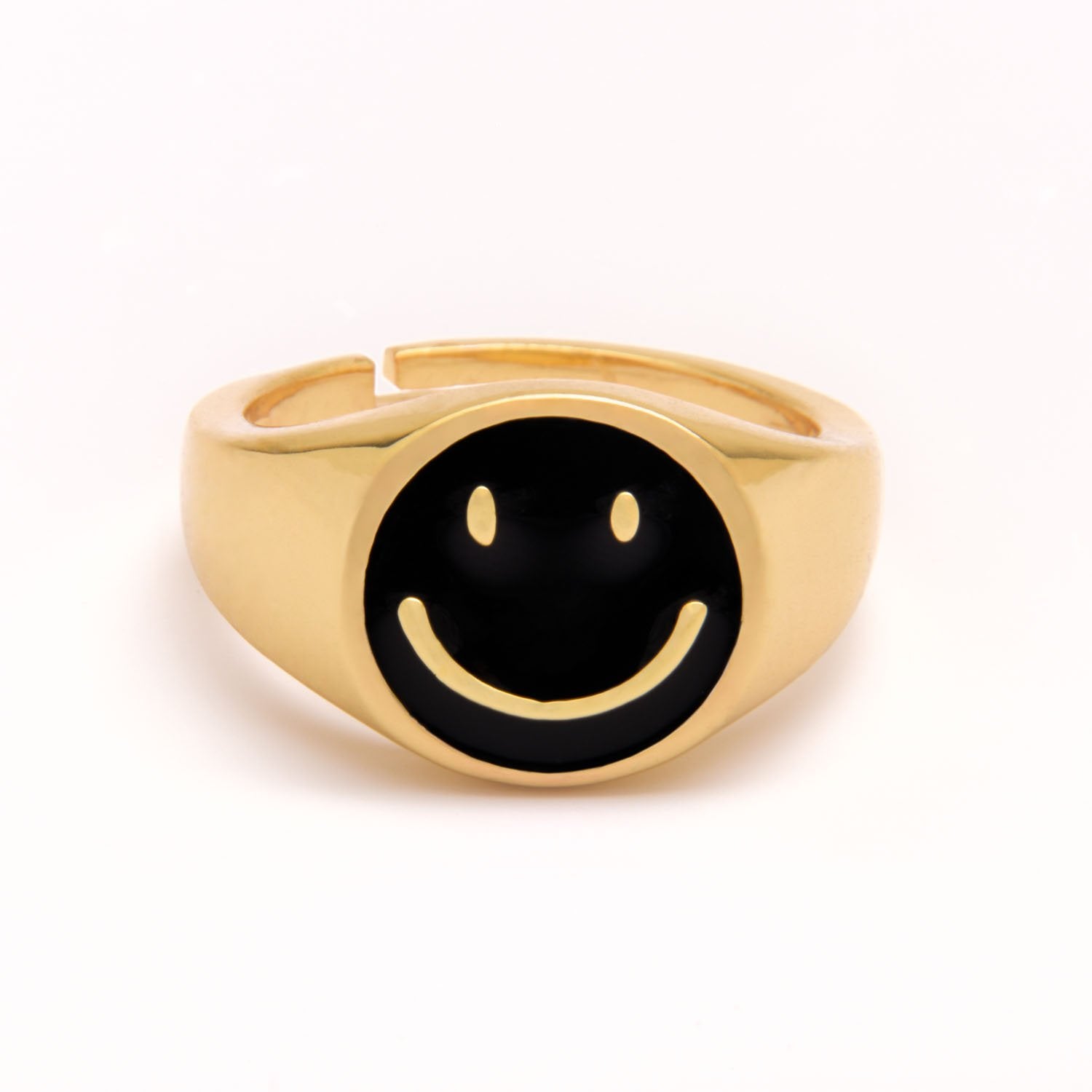 Ring BLACK SMILEY