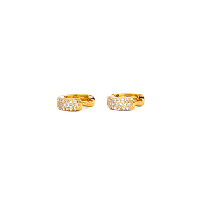 Earrings GOLD CRYSTAL HOOPS
