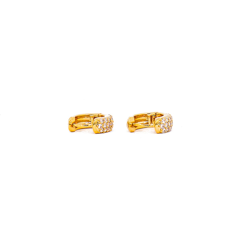 Earrings GOLD CRYSTAL HOOPS