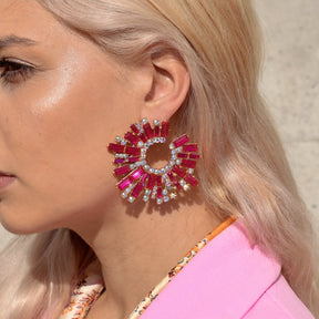 Earrings CRYSTAL PINK