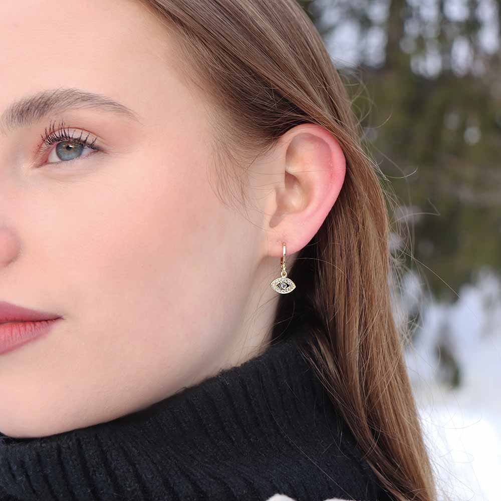 Earrings WHITE MINI EYES