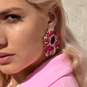 Earrings CRYSTAL PINK