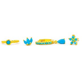Earrings set FLORAL DROPS