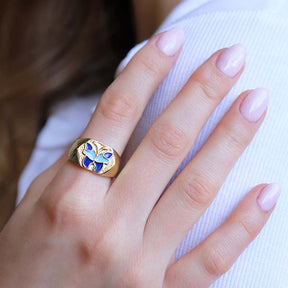Ring BLUE BUTTERFLY