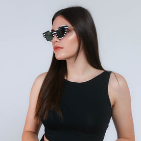 Sunglasses RAE WHITE-BLACK