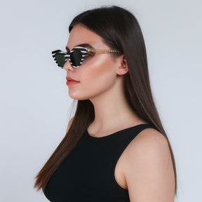Sunglasses RAE WHITE-BLACK