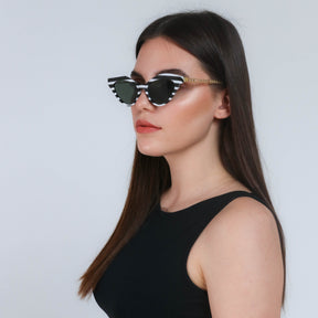 Sunglasses RAE WHITE-BLACK
