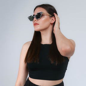 Sunglasses RAE WHITE-BLACK