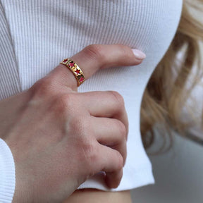 Ring RED STARS