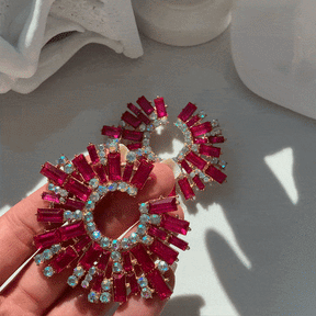 Earrings CRYSTAL PINK