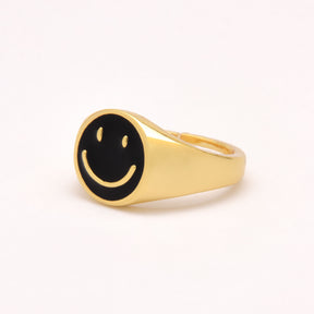 Ring BLACK SMILEY